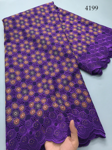 4199 Africa Swiss Voile pizzo <span class=keywords><strong>in</strong></span> svizzera ricamato <span class=keywords><strong>cotone</strong></span> africano tessuto di pizzo di alta qualità per le donne festa di nozze vestito - Product Image 6