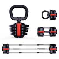 Ensemble d'haltères, de barres et de kettlebells multifonctionnels réglables TOPKO 3 en 1 pour la maison et la salle de sport