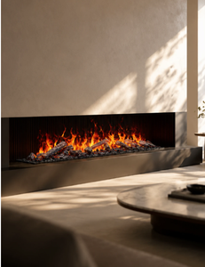 Intelligent Built-In Electric <strong>Fireplace</strong> App-Controlled LED Flame Auto Water Steam Vapor US EU <strong>UK</strong> Plug for Household Hotel Use - Product Image 2
