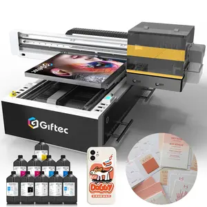 Giftec digitale a getto d'inchiostro Uv2513 grande formato Flatbed stampanti multifunzione 3d Uv Led 2512 macchina da stampa