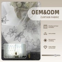 ColorsTex ODM OEM – Tissu de rideau voilage léger de luxe en jacquard non tissé avec broderie verticale, vendu au mètre