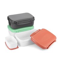 Bouteille d'eau isolée sous vide en acier inoxydable 304 à double paroi et boîte à lunch Bento en plastique avec boîte de rangement pour enfants