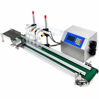 Petite machine de remplissage de liquides semi-automatique à 4 têtes rotatives pour bouteilles en verre et PET, haute précision, eau, vin, huile essentielle