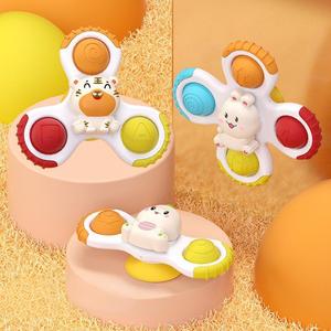 Ventouse filature jouet bébé amusant Table à manger enfants magique rotatif doigt doigt Gyroscope transfrontalier vente chaude - Product Image 4