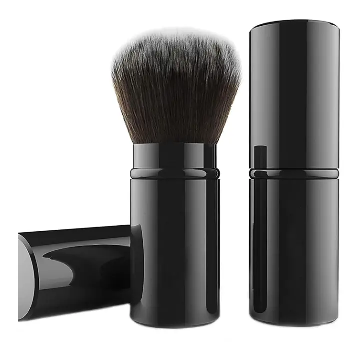 Blush, Bronzer, Buffing Retractable Kabuki Makeup Brushes, Travel Face Blush Brush, Portable Powder Brush with Cover