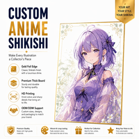 Papan Shikishi Anime Kustom, Papan Seni Jepang, Foil Emas Holografik, Karakter Kartun, Dekorasi Dinding Koleksi