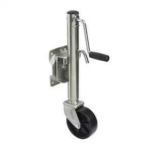 Stands Steel Hand Crank Trailer Jack Rubber Wheel Trailer Jack for Boat Caravan Travel