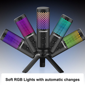 Micrófono condensador de grabación profesional RGB para videojuegos, para Youtube, Tiktok, <span class=keywords><strong>Twitch</strong></span>, transmisión en vivo - Product Image 6