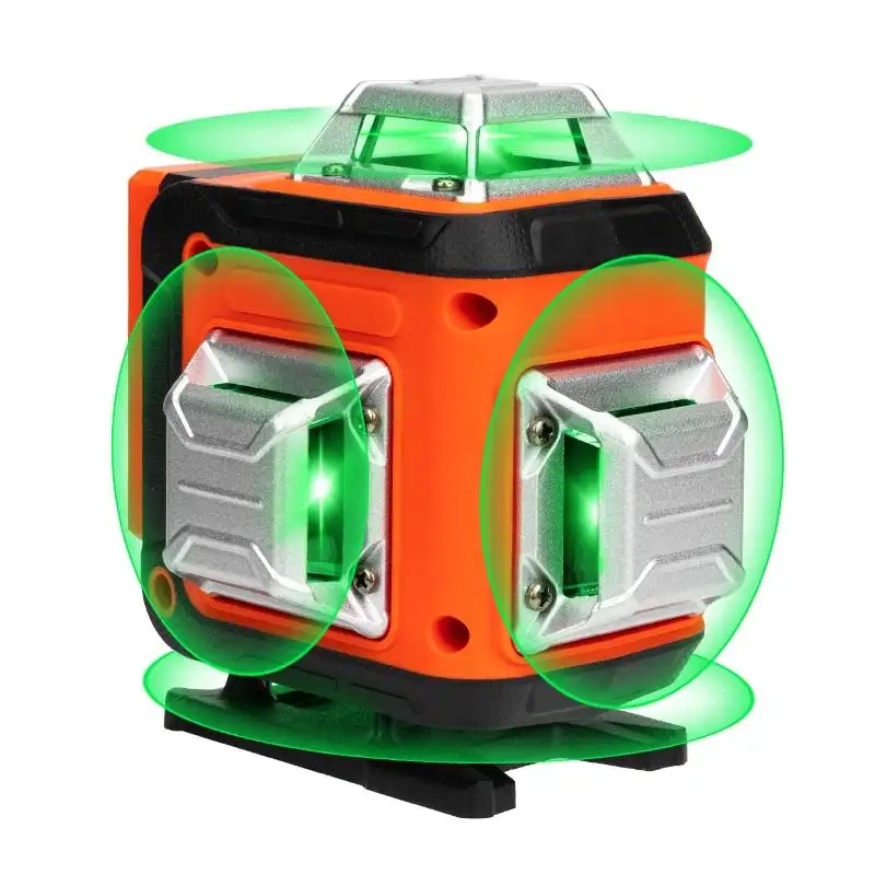 360 derece makine aracı yeşil ışınlı lazer işaretleme makinesi çapraz 16 hat kendinden tesviye 3d otomatik döner inşaat nivel lazer seviyesi lazer seviyesi