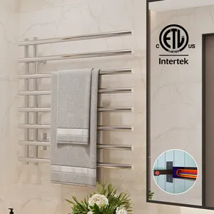 8 Bars 304 Stainless Steel Bathroom Towel Warmer Racks Wall Mounted Heated Towel Dryers Hot Towel Warmer Radiators