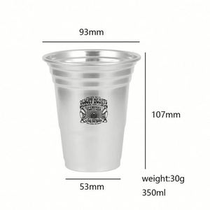 Vaso de Aluminio Desechable Promocional 2024, Personalizado, de Pared Simple, para Bebidas Frías, Agua, Cerveza - Product Image 2