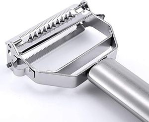 For Ultra Sharp 2 in 1 Stainless Steel Julienne <b>Vegetable</b> Peeler for Carrot Potato Cucumber Metal Gadget - Product Image 2
