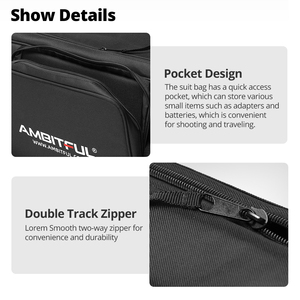 Housse Rembourrée 105cm x 75cm pour Équipement de Photographie, Kit de Prise de Vue pour Trépied, Support de Lumière, Parapluie, Accessoires de Studio <span class=keywords><strong>Photo</strong></span>, Sac de Transport - Product Image 4