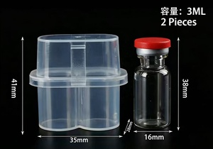 Boîte de stockage stérile personnalisée en gros de 3 ml en 2 parties pour vaccins, support en plastique pour petits flacons, adapté aux petits flacons de vaccins peptidiques - Product Image 6