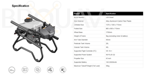 Drone agricole en vente chaude avec réservoir de 20L, cadre en alliage d'aluminium pour la pulvérisation de précision en agriculture - Product Image 5