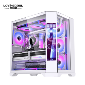 Boîtier PC LOVINGCOOL Grand Écran de Divertissement Tour Complète ATX Cube Vue Panoramique <span class=keywords><strong>pour</strong></span> <span class=keywords><strong>Ordinateur</strong></span> de Jeu et <span class=keywords><strong>Refroidisseur</strong></span> Liquide - Product Image 1