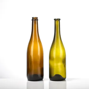 Compra a granel: botella de vino de vidrio verde esmerilado de 750ml para distribución al por mayor