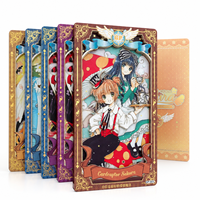 Fabricant d'impression de cartes TCG de collection personnalisées, multicouches, encastrées, avec cadre découpé, illustration intégrée et dorure, sur le thème de l'anime