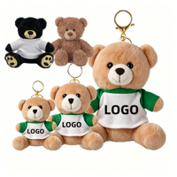 Ourson en peluche super doux personnalisé en usine, rembourré de coton PP, faible MOQ, 15cm, 18cm, 20cm, 30cm