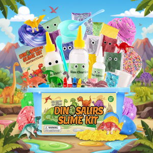 Kit de slime <span class=keywords><strong>dinosaure</strong></span> DIY, slime cristallin doux et non collant, ensemble de boue sensorielle pour soulager le stress, jouet artisanal, cadeau pour enfants - Product Image 6