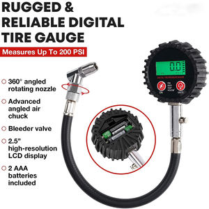대형 스템 아날로그 디지털 LCD 기계식 타이어 공기압 디플레이터 게이지 자동차 트럭 자전거 - Product Image 5