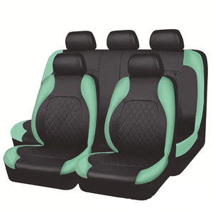 Sınır ötesi 9-Piece PU deri araba koltuğu kapak kapitone işlemeli Set dört mevsim için evrensel beş koltuk araba koltuğu kapağı - Product Image 4