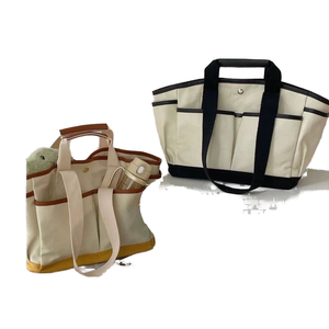Bolsa de Mano de Gran Capacidad para Mujer, Color Sólido, Estilo Vintage, de Poliéster, con Cierre de Cremallera, Correa de Hombro Portátil, Bolsillo Lateral Informal para Compras - Product Image 1