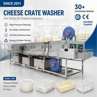 Nettoyeur de moules à fromage à haute pression de type tunnel SUS304 avec séchage pour l'industrie laitière et la production de fromage