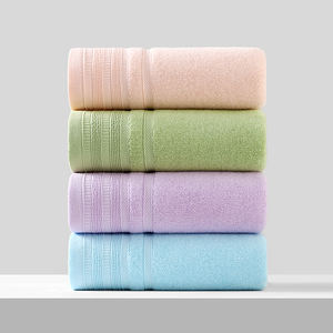 Toallas de Baño de <span class=keywords><strong>Algodón</strong></span> de Color Sólido Personalizables, Toallas Suaves y Absorbentes para Uso en el Hogar y Hoteles, Opciones de Logotipo OEM ODM, Venta al Por Mayor - Product Image 1