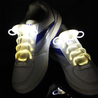 Lacets lumineux à la mode baskets plates lacets de chaussures en toile brillent dans la nuit noire lacet Fluorescent multicolore