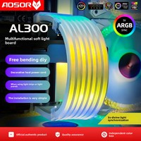 Cool Moon ordinateur émettant de la lumière ARGB ligne néon 8P/24PIN boîtier de carte mère barre lumineuse décoration de panneau de lampe en Stock en boîte