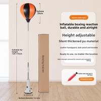 FDFIT Ballon de boxe gonflable réglable en hauteur pour usage domestique, utilisé pour l'entraînement de l'évitement et comme cible de réaction