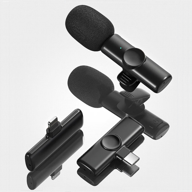 Hot Selling Wireless Collar Microphone K11 Noise Cancelling for Mobile Live Condenser Microphone