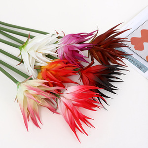 Bouquet de feuilles artificielles en latex vert style Corolla, décoration simple pour le sol du salon, ornement Phoenix - Product Image 5