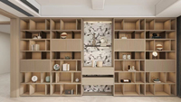 Bibliothèque de Luxe 2026 en MDF, Design Moderne, Meuble de Rangement pour Bibliothèque, Idéal pour Bureau à Domicile ou Salon d'Appartement