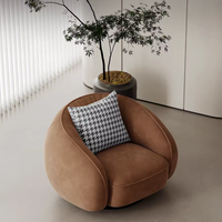 Fauteuil de canapé simple Chaise de loisir moderne et confortable pour le salon en tissu avec rembourrage en éponge Meubles de maison