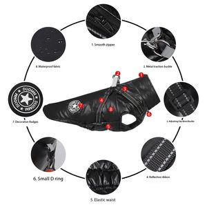 Rompi hangat katun berbantalan untuk anjing, pakaian musim dingin warna cerah dengan kancing traksi sabuk, rompi hangat untuk anjing kecil sedang - Product Image 4