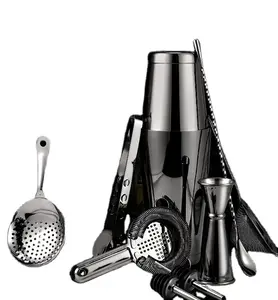 2024 Hot Sale Stainless Steel Cocktail Shaker Set Bartender Kit Cocktail Shaker Set Wine Shaker Set For Party