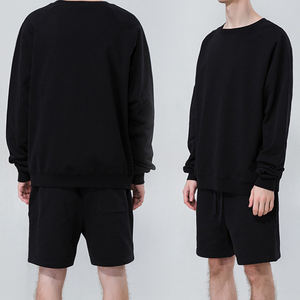 Unisex Streetwear <b>Trendy</b> American Style Solid Color Crew Neck Sweatshirt Heavyweight Raglan Sleeve Cotton French Terry <b>Hoodie</b> - Product Image 5