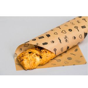 Fast Food Eco Friendly Disposable Printed Logo <b>Wax</b> <b>Paper</b> Greaseproof Food Grade Sandwich Burger Hot Dog Wrapping <b>Paper</b> - Product Image 5
