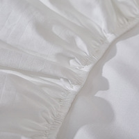 Drap-housse rayé brossé personnalisé, housse de matelas d'hôtel une pièce, logo personnalisé disponible