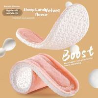 Semelles intérieures chaudes et confortables en PU et laine, lavables, 2 pièces, avec absorption de la transpiration et amorti, chauffantes pour le sport