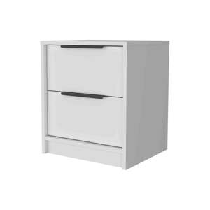 Mesita de noche moderna DB Washington con dos cajones grandes para dormitorio o sala de estar - Product Image 2