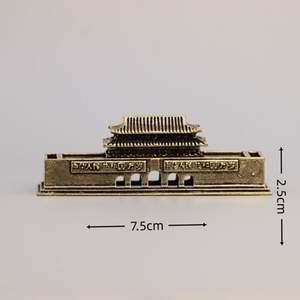 Los adornos de mesa de centro de latón puro más vendidos de KI Tengqiao, con diseño del Estrado de Tiananmen, para sala de estar y hogar, y figuras decorativas para escritorio de oficina. - Product Image 2