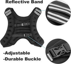 Customized Men's and Women's Reflective Strength Training Vest Adjustable <b>Board</b> Weight for Jogging Running Fitness - Product Image 4