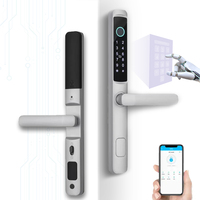 Serrure de porte intelligente E105 WiFi, empreinte digitale, RFID, clé mécanique, serrure électronique pour porte d'entrée, application Tuya