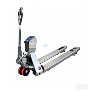 Manual Pallet Trolley For Food Processing, 304 Stainless Steel Body & Rust-Proof PU Wheels, Custom <b>Digital</b> <b>Scale</b> - Product Image 1