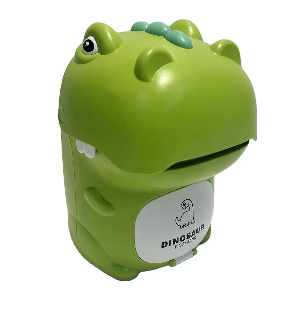 Kotak uang elektronik dinosaurus penjualan terbaik 2024 mainan Bank koin mainan mesin Atm dengan suara musik