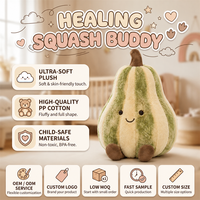 Fabricant de jouets en peluche personnalisés en forme de citrouille, prototypage rapide, poupée souple en forme de gourde, mascotte commerciale, vente en gros, faible MOQ, OEM, ODM