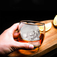 Moule à glaçons en silicone en forme de crâne, fabricant de glaçons pour whisky, réutilisable, outil de boisson congelée original, plateau à boissons pour bar, fête
